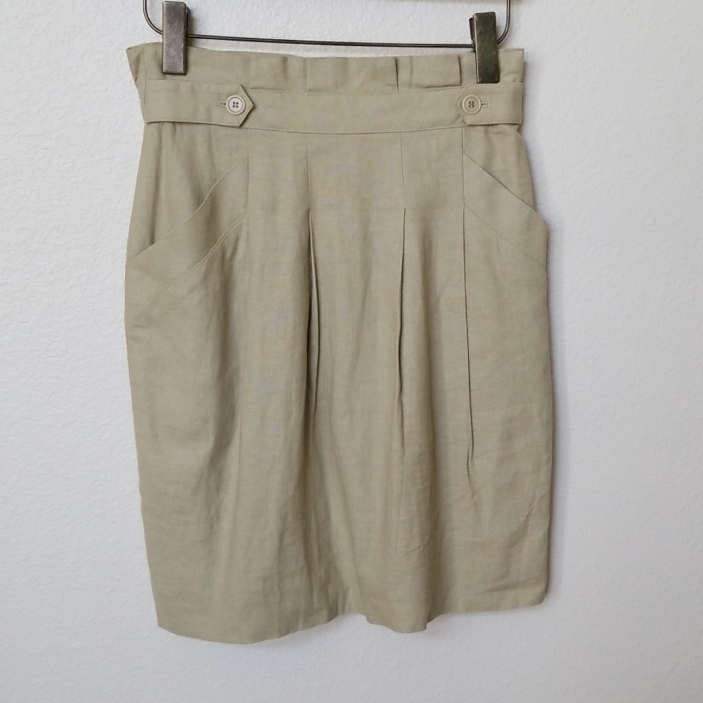 BCBGMaxAzria Beige Pencil Skirt